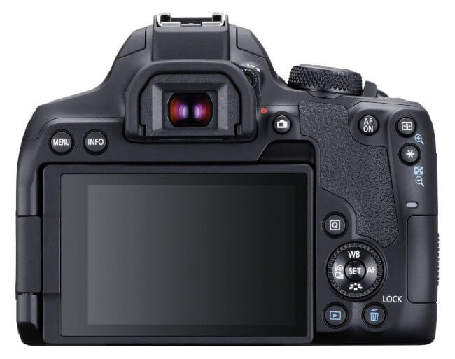 Canon EOS 850D / Rebel T8i - Vista posterior