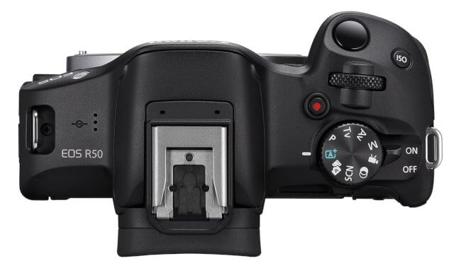 Canon EOS R50 - vista superior