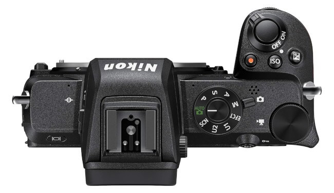 Cámara sin espejo Nikon Z50 - Vista superior diales